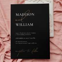 シンプルブラック結婚のミニマモダンリスト