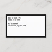 シンプルブラック縁どラウンジバーロイヤリティカード ロイヤリティカード (裏面)