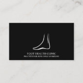 シンプルブラック足ポ気にディアトリー練習医 名刺 (正面)