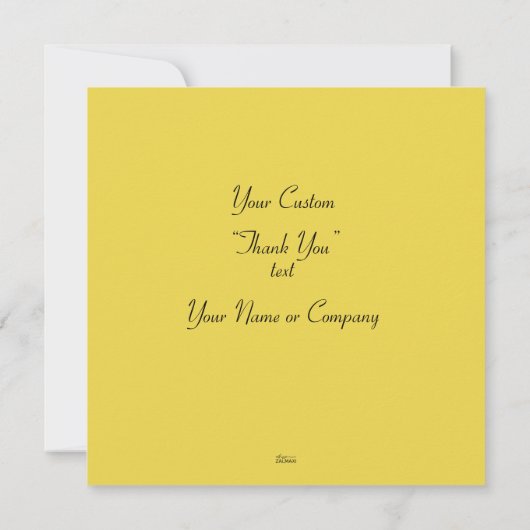 シンプルブラック金ゴールドエレガント金ゴールドレッド文字 サンキューカード (裏面)