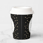 シンプルブラック金ゴールドミニマルビジネスロゴカスタム 紙コップ (右)