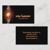 シンプルブラック電気工事士名刺 名刺 (正面/裏面)