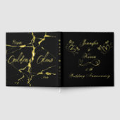 シンプルブラック50周年の結婚金ゴールド | ゲストブック (全面)