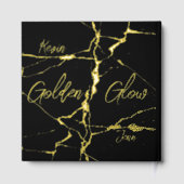 シンプルブラック50周年の結婚金ゴールド | ゲストブック (裏面)