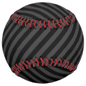 シンプルブラック&スモーキーブラック狭い対角ストライプ角 ソフトボール (裏面)