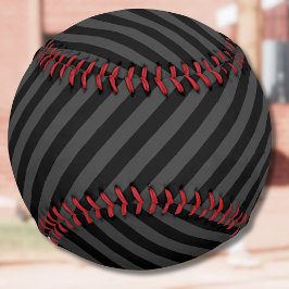 シンプルブラック&スモーキーブラック狭い対角ストライプ角 ソフトボール