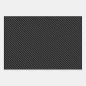 シンプルブラック&スモーキーブラック狭い対角ストライプ角 ラッピングペーパーシート (正面3)
