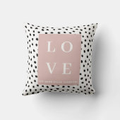 シンプルブラック&ピンクラブ |すべてのユーザーを評価する クッション (裏面)