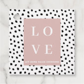 シンプルブラック&ピンクラブ |すべてのユーザーを評価する フェイバータグ (正面)