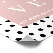 シンプルブラック&ピンクラブ |すべてのユーザーを評価する ポスター (角)