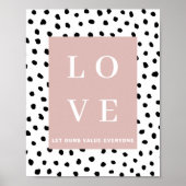 シンプルブラック&ピンクラブ |すべてのユーザーを評価する ポスター (正面)