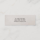 シンプルブラック&ベージュはっきりしたストライプスタイリッシュ スキニー名刺 (裏面)