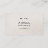 シンプルブラック&ベージュはっきりしたストライプスタイリッシュ 名刺 (裏面)