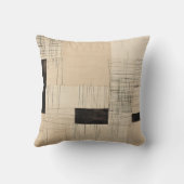 シンプルブラック&ベージュジャパンディ クッション (裏面)