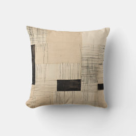 シンプルブラック&ベージュジャパンディ クッション