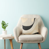 シンプルブラック&ベージュジャパンディ クッション (椅子)