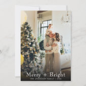 シンプルブラック&ホワイトのタイプライター シーズンカード (正面)