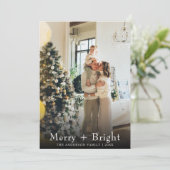 シンプルブラック&ホワイトのタイプライター シーズンカード (スタンド正面)