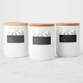 シンプルブラック&ホワイトのトマトサルサラベル フードラベル (ボトル)