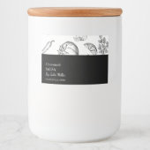 シンプルブラック&ホワイトのトマトサルサラベル フードラベル (正面)