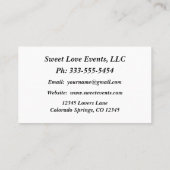 シンプルブラック&ホワイトウェディングプランナー名刺 名刺 (裏面)