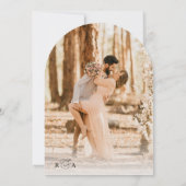 シンプルブラック&ホワイトオーバーレイフォトアー結婚チ 招待状 (裏面)