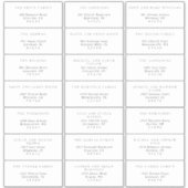 シンプルブラック&ホワイトゲスト住所 シール (正面)