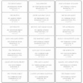 シンプルブラック&ホワイトゲスト住所 シール (正面)