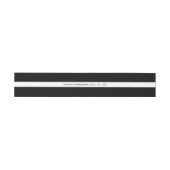 シンプルブラック&ホワイトストライプ結婚ズ 招待状ベリーバンド (フラット)