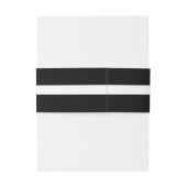 シンプルブラック&ホワイトストライプ結婚ズ 招待状ベリーバンド (裏面例)