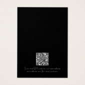 シンプルブラック&ホワイトネックレスイヤリングディスプレイカード (裏面)