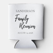 シンプルブラック&ホワイトパーソナライズされたファミリー懇親会 缶クーラー (正面)