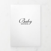 シンプルブラック&ホワイトベビーシャワースイート 三つ折り招待状 (カバー)