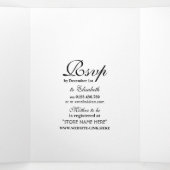 シンプルブラック&ホワイトベビーシャワースイート 三つ折り招待状 (内部中)