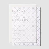 シンプルブラック&ホワイトモダンミニマ結婚リスト ベラム紙招待状 (オフセット (招待状))