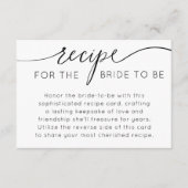 シンプルブラック&ホワイトレシピ エンクロージャーカード (正面)