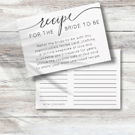 シンプルブラック&ホワイトレシピ エンクロージャーカード