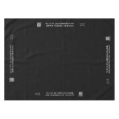 シンプルブラック&ホワイト会社ロゴクラフトフェア テーブルクロス (正面(横))