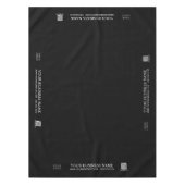 シンプルブラック&ホワイト会社ロゴクラフトフェア テーブルクロス (正面)