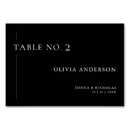 シンプルブラック&ホワイト個人名結婚ズ テーブルナンバー