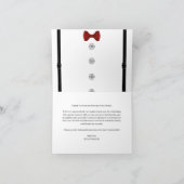 シンプルブラック&ホワイト小さな紳士ベビーシャワー サンキューカード (内部)