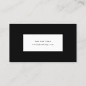 シンプルブラック&ホワイト弁護士モダンレターヘッド 名刺 (裏面)