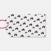 シンプルブラック&ホワイト書道クリスマス ギフトタグ (裏面横)