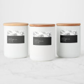 シンプルブラック&ホワイト混合ベリージャムラベル フードラベル (ボトル)