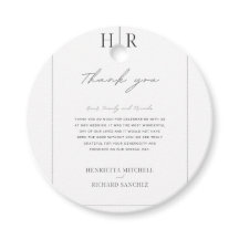 シンプルブラック&ホワイト結婚式の引き出物ラベル