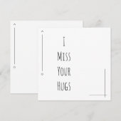 シンプルブラック&ホワイト「I恋しく思 Your Hugs」 (正面/裏面)