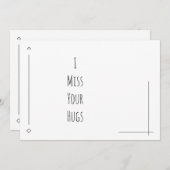シンプルブラック&ホワイト「I恋しく思 Your Hugs」 (正面/裏面)