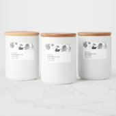 シンプルブラック&ホワイトBlackberryジャムラベル フードラベル (ボトル)