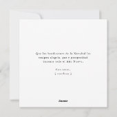 シンプルブラック&ホワイトFeliz Navidadクリスマスフォト シーズンカード (裏面)