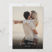 シンプルブラック&ホワ結婚イト 招待状 (正面)